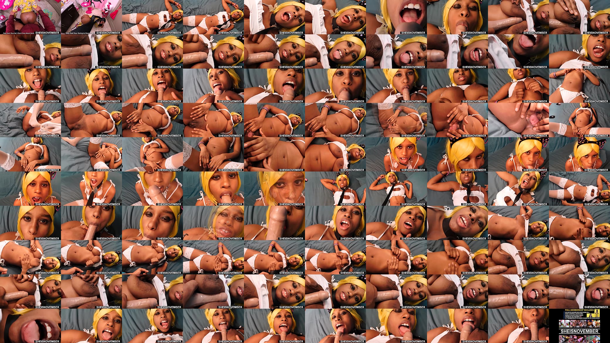 Young Busty Ebony Babe Sheisnovember Giant Natural Natural Tits And Biggest Areolas Are Played With While Laying On Her Bed In Stockings, Rubbing Shaved Pelvis, Vagina Thick Legs Are Spread Apart, In Sexy White Outfit By Msnovember 预览图