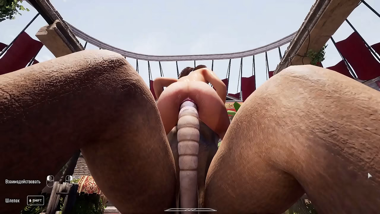 Lara Croft fucks a huge statue before being let into the cave. 3D Hentai Game