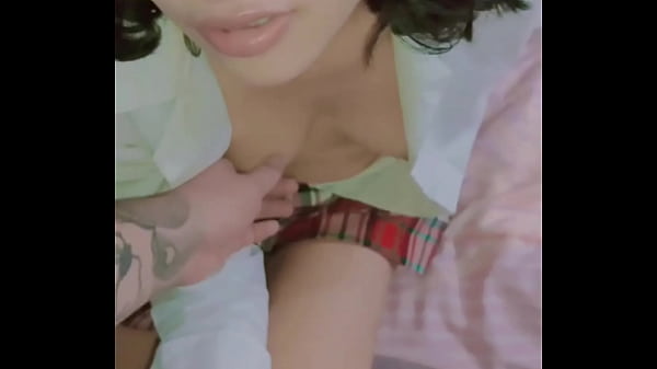 Fucking my stepsister with his uniform, stepbrother fucks his stepsister and fill up in her vagina dripping her cum
