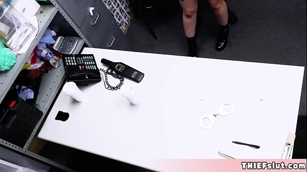 Download Video - Cute brown skinned teen thief caught and now her pussy will be destroyed in the secret back room