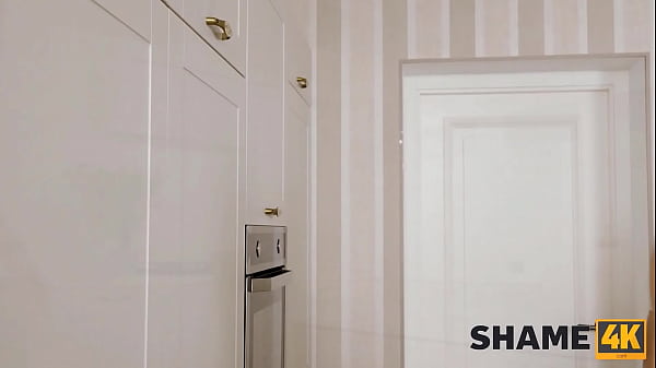 SHAME4K. Lack of sex makes woman cheat on realax husband next to him