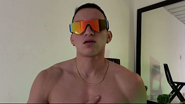 hot boy masturbating his big cock - gay twink - bisexual man - horny male - big moans - thick teen cock - twink boy santiago