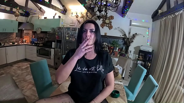 Smoking, Masturbation & Triple Facial on My Pantyhose & Shirt – Hardcore Fetish Play