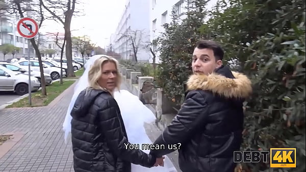 DEBT4k. Groom has to watch brides sex with insistent debt collector