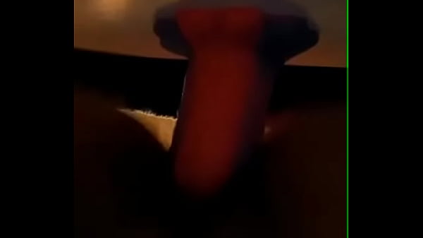 breaking in new dildo!