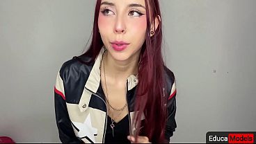 BIKER LEATHER QUEEN ANNIEXNOW PLAYING WITH DILDO