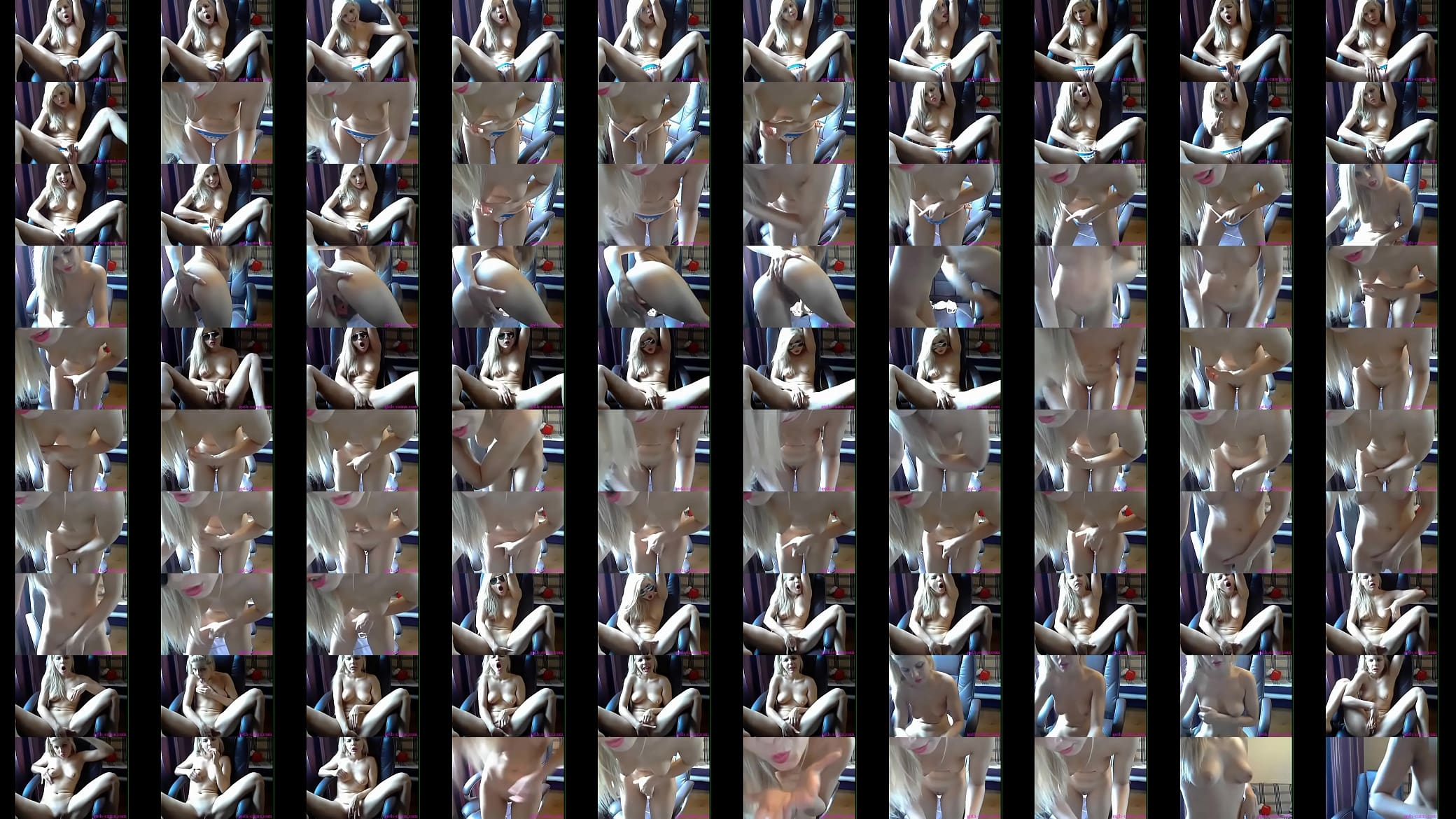 Blonde teen masturbating on webcam 预览图