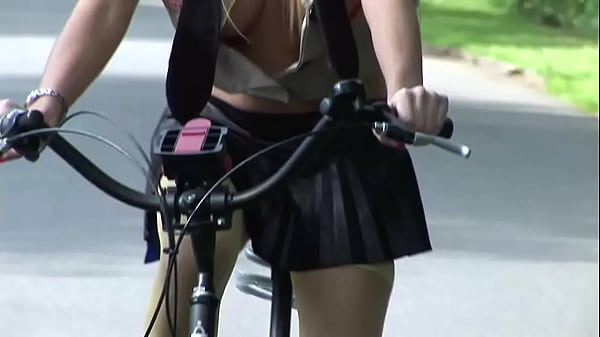 Stacked Blonde Girl Picks Up Dudes While Riding Her Bike