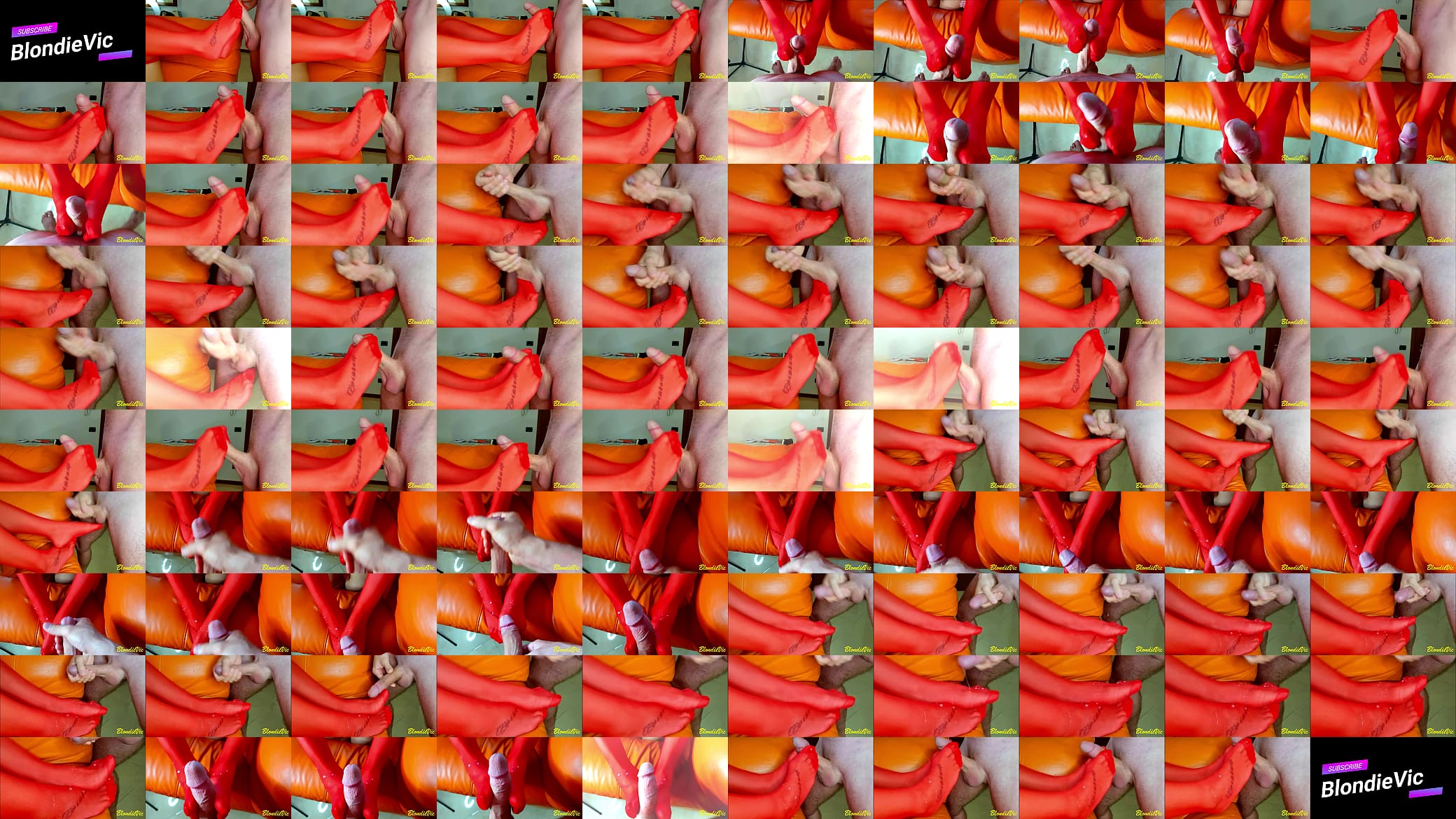 Red sock big cock cum on feet 预览图