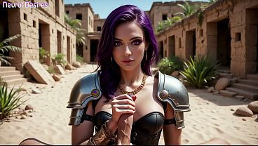 Purple Sorceress Casts a Fuck Spell With Her Magic and Dripping Pussy (AI Video)