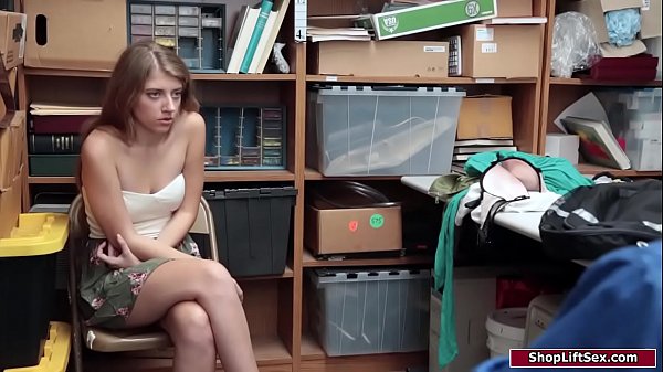 Busty 18yo caught and fucked by officer