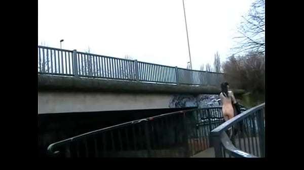 Goth Babe in Furry Coat Pisses Outdoors 2