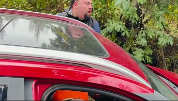I sucked my stepfather's dick in the car and we almost got caught.