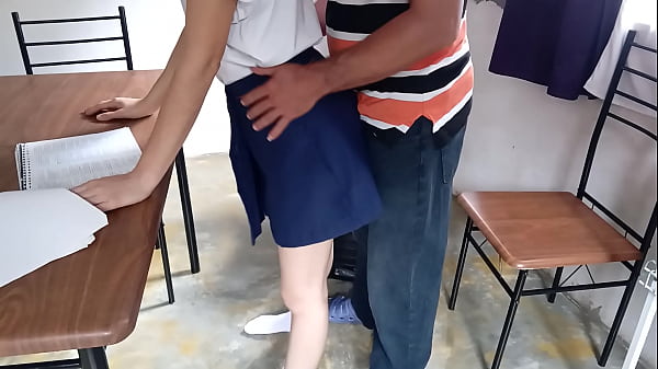 Mexican maid sucking the boss's cock while his wife is away.