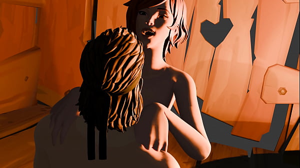 Snake y April follan en la cabaña en la jungla