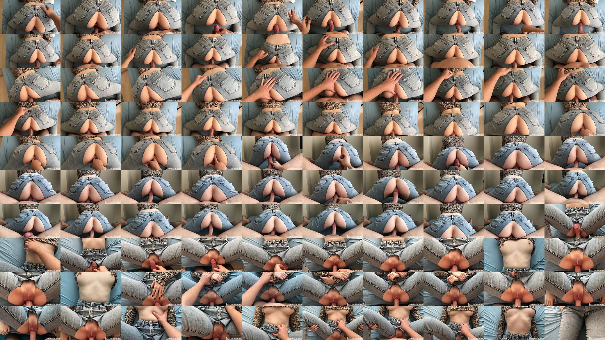 Turkish girl in ripped jeans has intense shaking orgasm 预览图