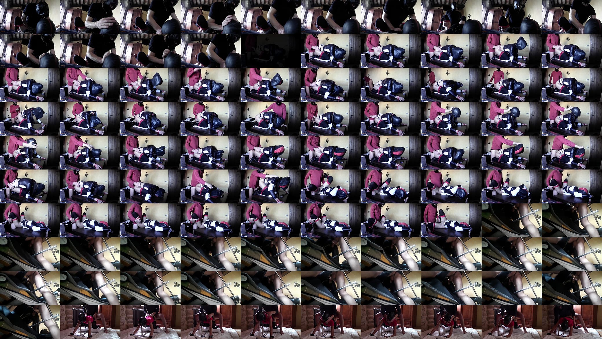 Compilation of bound hard fuck with screaming orgasms in stockings and heels 预览图