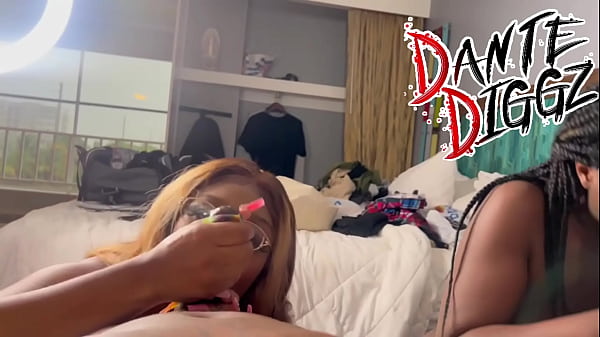 Dick Sucking Competition Between Two Ebony Babes And Their BFs