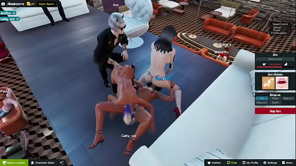 Lesbian show for the VIPs of a party in 3DXCHAT