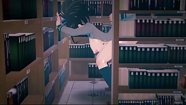 thumb momo in library