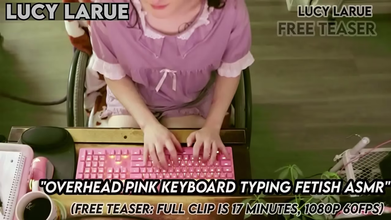 &quot_Overhead Pink Keyboard Typing Fetish ASMR&quot_