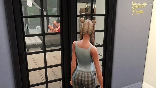 Horny stepsister masturbates for stepbrother - sims 4 - 3D animation