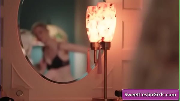 Sensual blonde lesbian teen babes Charlotte Stokely, Chloe Foster eating pussy and licking their natural perky nipples and boobs