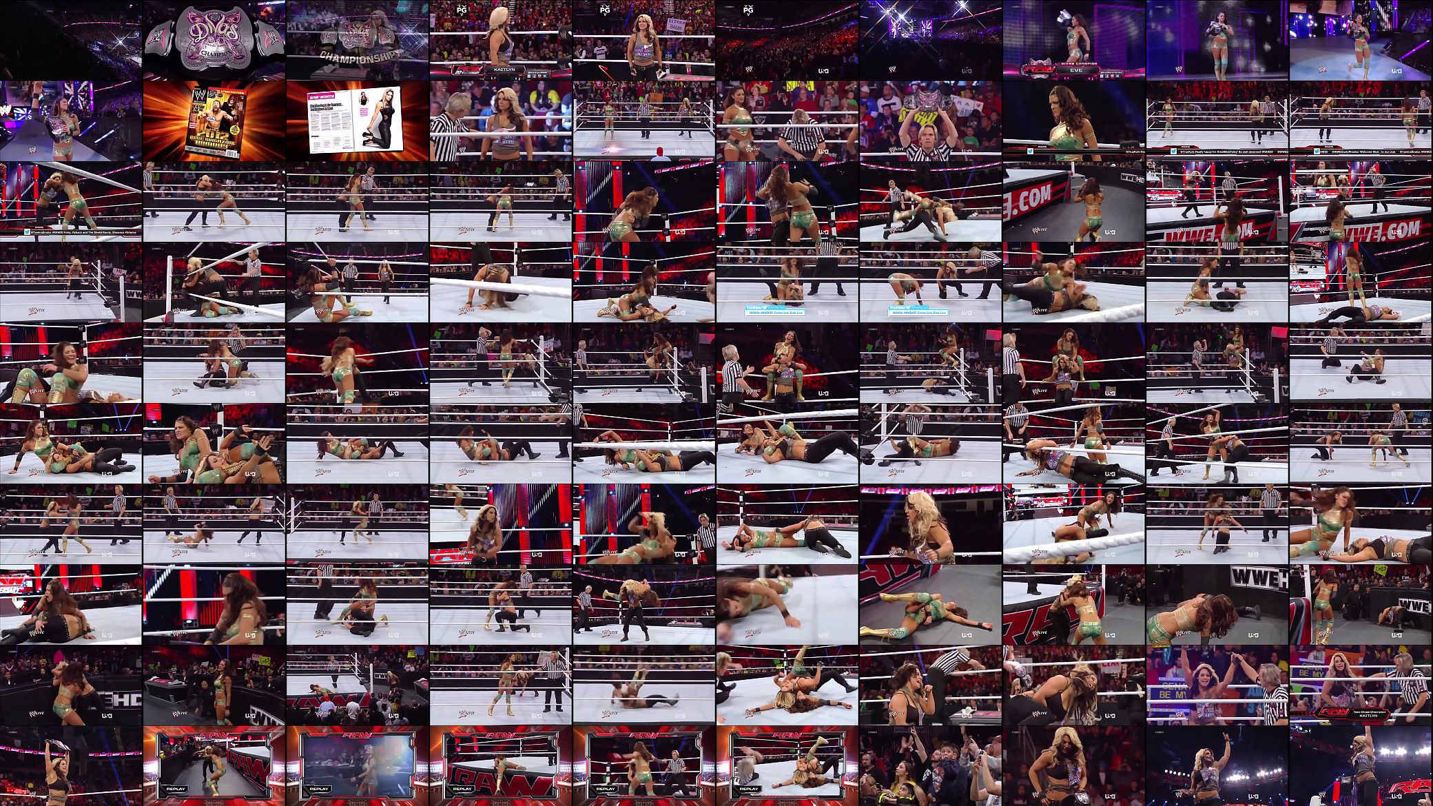 Kaitlyn vs Eve Torres in a Divas Championship match. Raw 2013. 预览图
