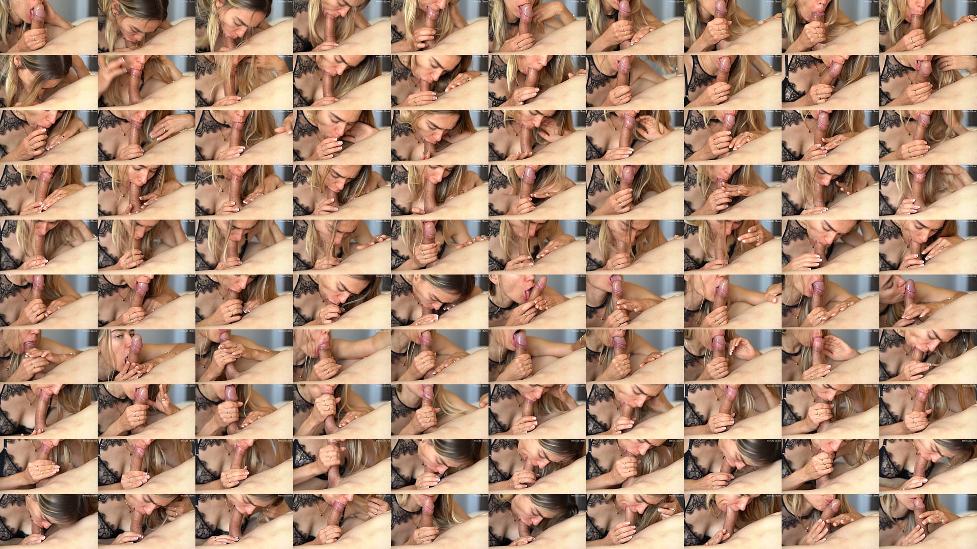 ASMR Blowjob Close Up - Hot Blonde Love Pulsating Cock Cum In Mouth 预览图