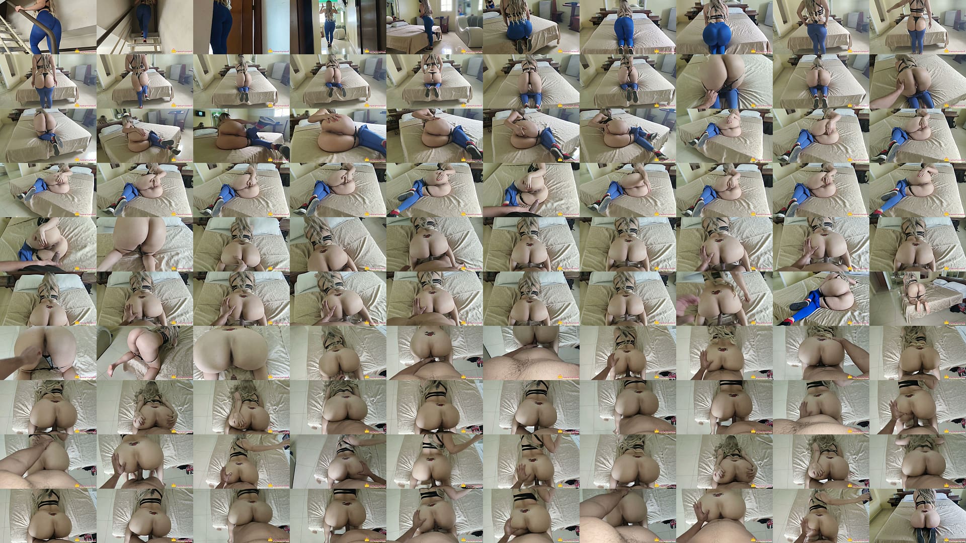 This blonde with a big butt escapes from the gym to train in doggystyle POV 预览图