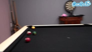 Natural College Lesbians Scissor And Orgasm While Playing Pool