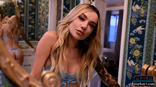 Xdreamz93 - Teen blonde Junipr Keiko gives a hot striptease for Playboy showing all