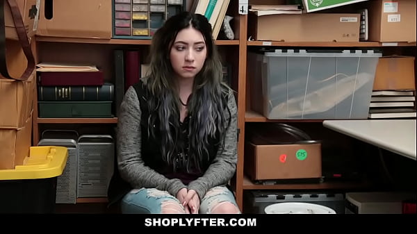BBW teen thief caught and fucked by her LP officer stepdad
