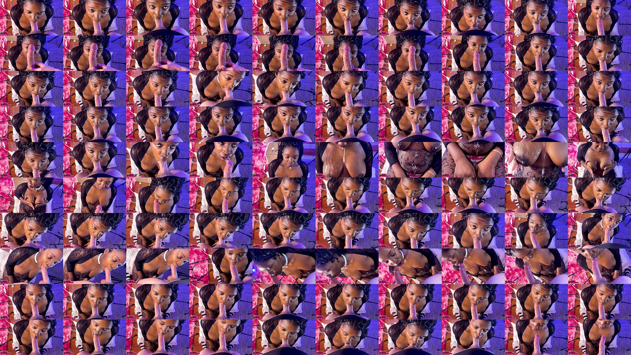 Black &amp; Ebony Throat Fucking Day 17/28 ~ Ebony Step Sister crosses her eyes ~ Ahegao 预览图