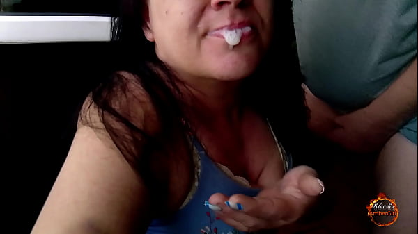 Ass licking in the window, KlaudiaAmberGirl gets cum in her mouth.