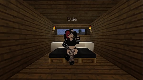 Minecraft girl Ellie has sex in cowgirl position