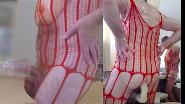 2-sides fuck in red fishnet - Kong to asshole &...
