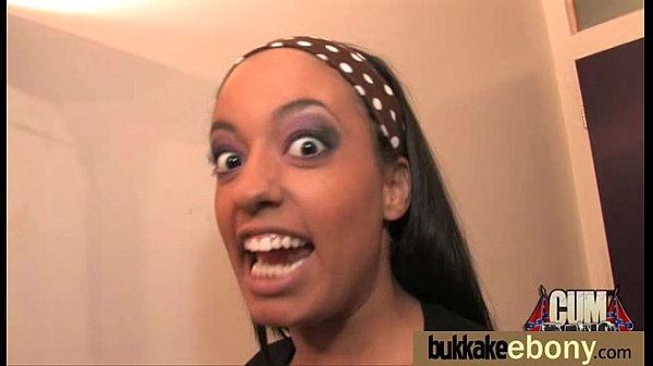Interracial bukkake sex with black porn star 1