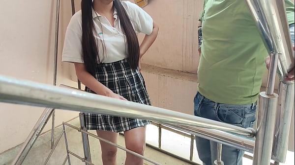 Indian Desi school viral mms video student's fuck very hard teen girl first time anal hole tight pussy sucking dick in school