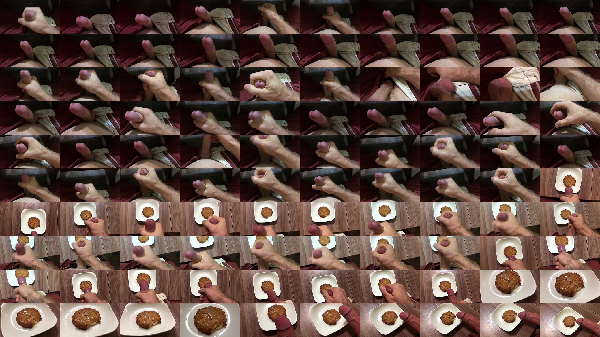 Russian breakfast for friends! Cumming on cookies! Cum on food 预览图
