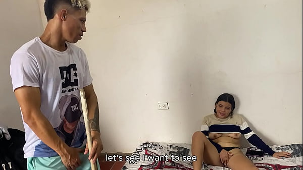 College girl pays her room rent with her huge ass. in spanish, Subtitled in English.
