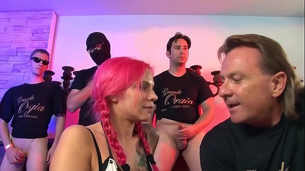 HORNY SLUT MEETS HARD LOADED COCKS