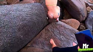 Fucking this phenomenally hot chick in the inverted position in the middle of the night.
