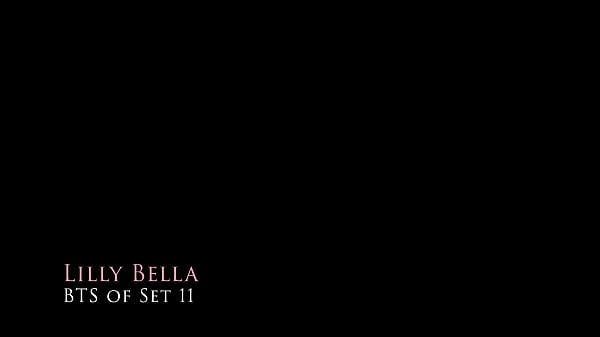 Czech teen Lilly Bella sheer panties and FF stockings BTS