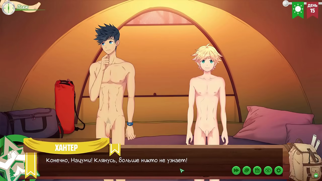 Game: Friends Camp. Episode 14 - Conversation with Hunter (Russian voice acting)