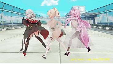 noVR mmd IrohaKoyoriChloe Dance 3d hololive Hentai
