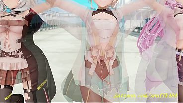 noVR mmd IrohaKoyoriChloe Dance 3d hololive Hentai
