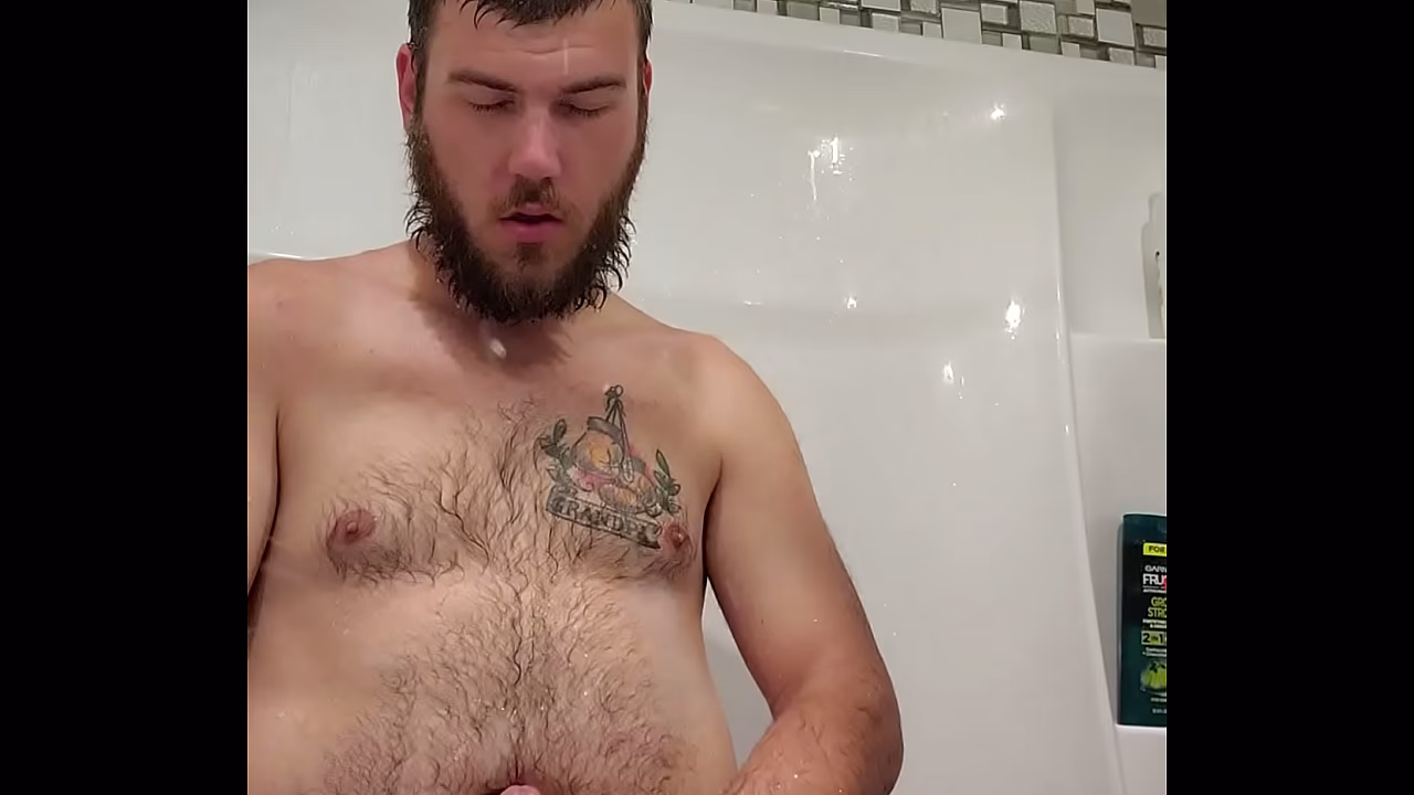 Jacking off while spraying my balls and asshole