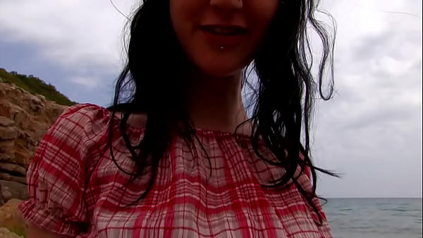 Stunning brunette outdoor ass fucked