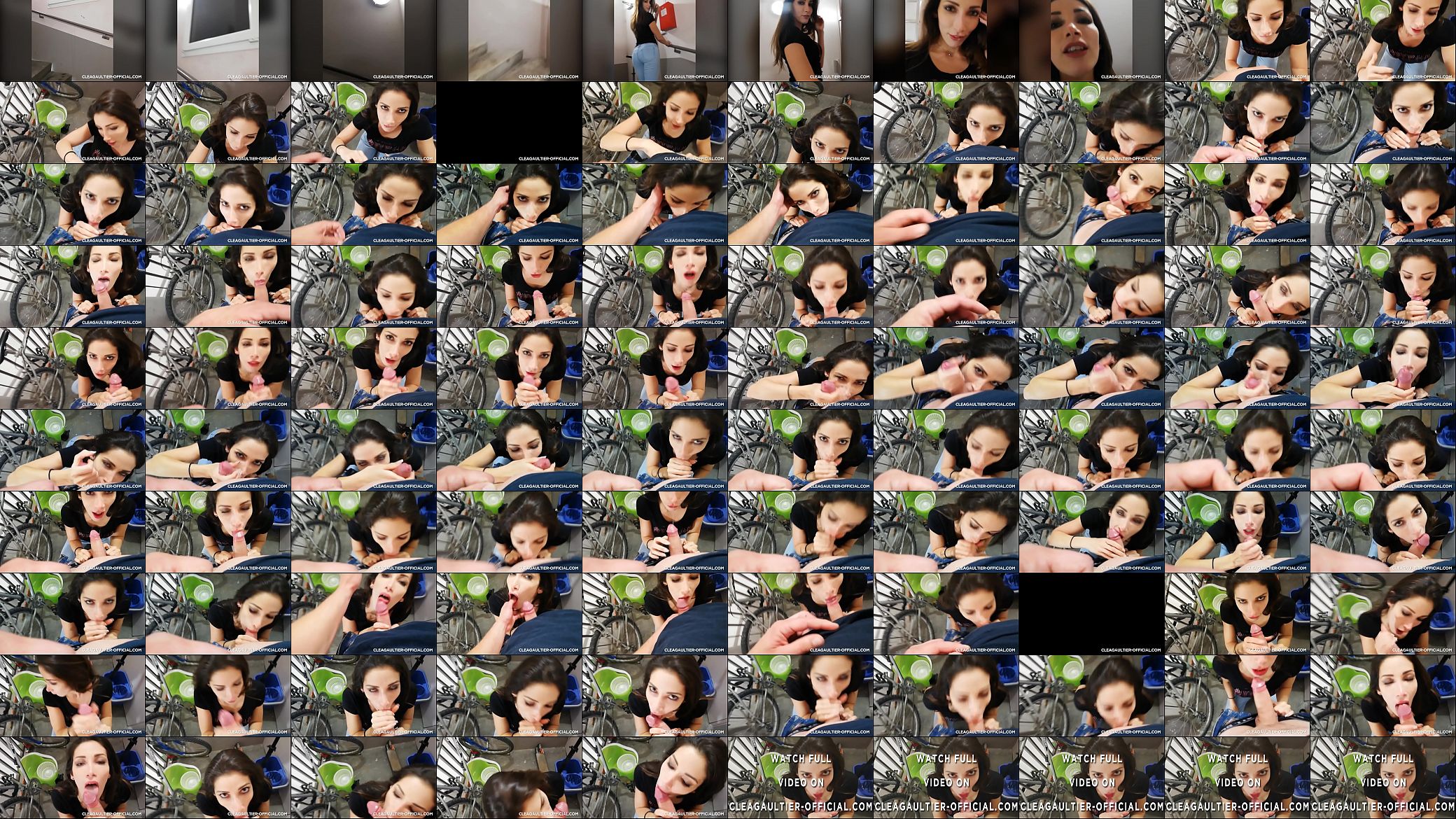Young brunette deepthroat in public staircase 预览图